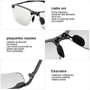 Lunettes de soleil photochromiques avec verres polarisés