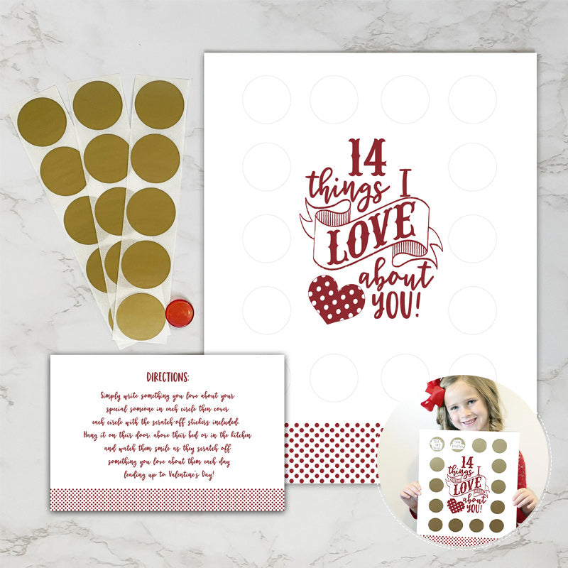 Avent à gratter de la Saint-Valentin 