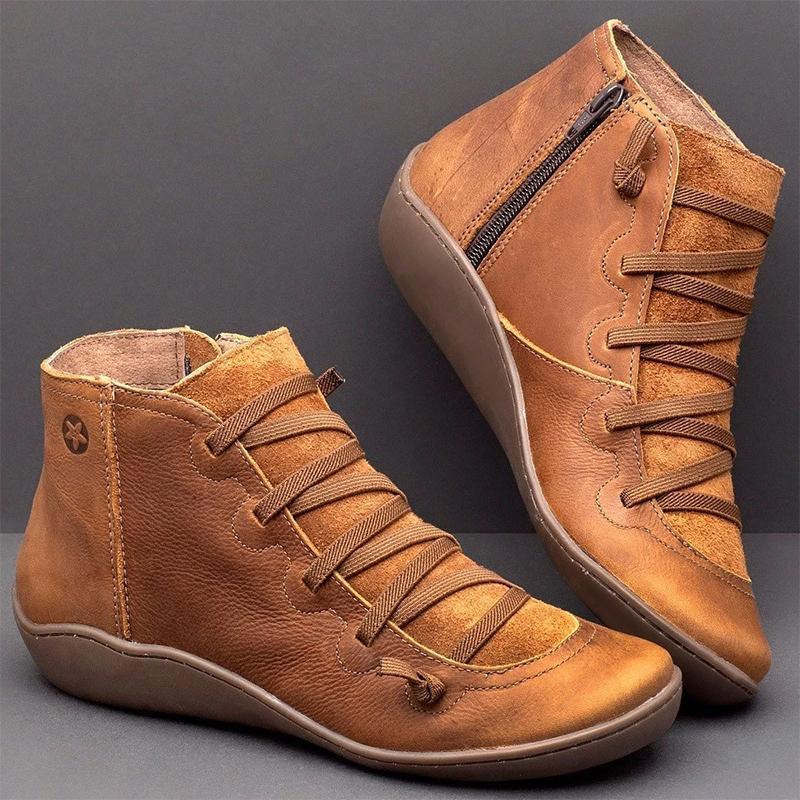 Ciaovie™ Bottines à Talons Plats Monochromes - ciaovie