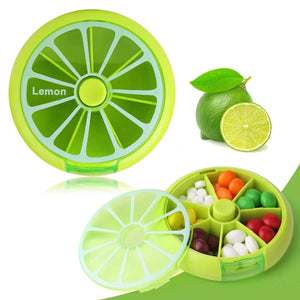 Pilulier Rond Portable Hebdomadaire