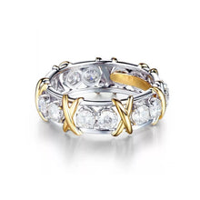 Charger l&#39;image dans la galerie, Bague Diamant Croix Pleine Moissanite