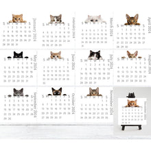 Charger l&#39;image dans la galerie, 🐱Calendrier de bureau 2024 avec chat furtif