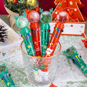 Ensemble de stylos à paillettes de Noël