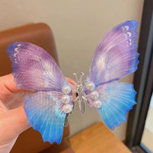 Charger l&#39;image dans la galerie, Pince à cheveux de papillon de couleur dégradée