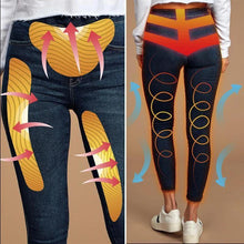 Charger l&#39;image dans la galerie, Leggings en Denim Doublé de Peluche