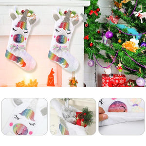 Ciaovie™Licorne Chaussettes de Noël Décoration (Avec Lumière LED) - ciaovie