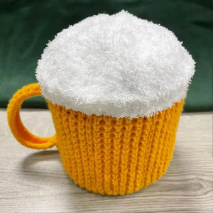🍺 Tasse à bière 3D rigolote Gant tricoté Cadeau🎁