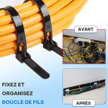 Charger l&#39;image dans la galerie, Attaches de Câble Réutilisables (100PCS)