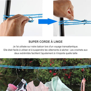 Corde à Linge Antidérapante Portable