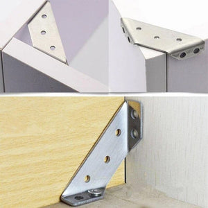 Connecteur d'angle de meuble universel en acier inoxydable (10 pièces)