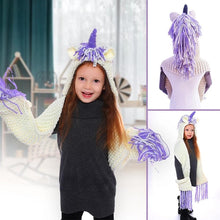 Charger l&#39;image dans la galerie, Bonnet Écharpe Licorne en Tricot - ciaovie