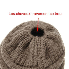 Charger l&#39;image dans la galerie, Bonnet à Queue de Cheval en Tricot