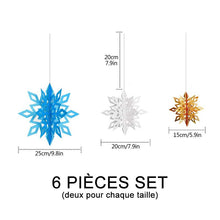 Charger l&#39;image dans la galerie, Ciaovie™ Décorations 3D en Flocon de Neige (6/12 pièces) - ciaovie