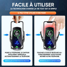 Charger l&#39;image dans la galerie, Support pour  portable avec chargeur sans fil pour voiture