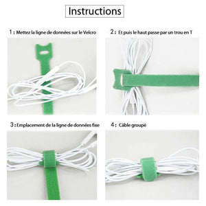 Bande de Fixation Velcro Adhésive de Type T
