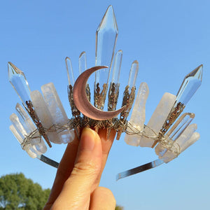 Couronne en cristal naturel faite à la main