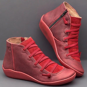 Ciaovie™ Bottines à Talons Plats Monochromes - ciaovie