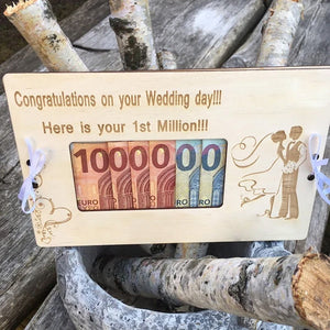 Mariage Anniversaire Boîte à monnaie en bois