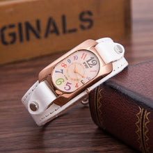 Charger l&#39;image dans la galerie, Montre pour Femme Vintage en Cuir et Pierre à Quartz