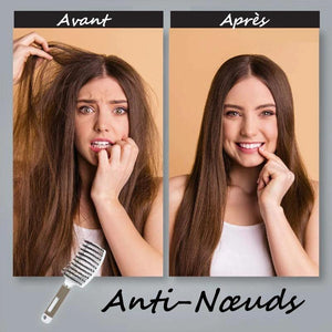 Brosse à cheveux démêlante en poils de nylon