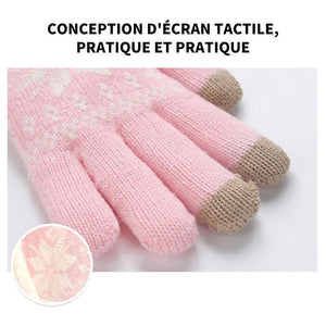Femme Gants Hiver Chaud Avec Doublés - ciaovie