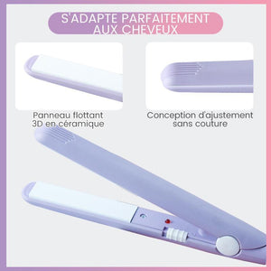 💋Mini Lisseur à Cheveux en Céramique