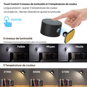 Lampe murale magnétique