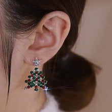 Charger l&#39;image dans la galerie, Boucles D&#39;oreilles Tiges Sapin De Noël