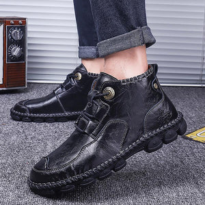 Chaussures décontractées antidérapantes pour hommes cousues à la main - ciaovie