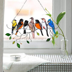 Tentures de vitrail oiseaux 🎁Promotion de la fête des mères🐦