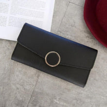 Charger l&#39;image dans la galerie, Portefeuille Longue en Cuir PU à Moraillon