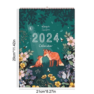 Calendrier mural des animaux 2024