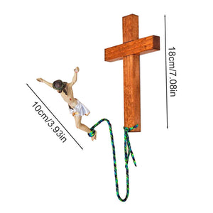 Décoration religieuse de Jésus de saut à l'élastique