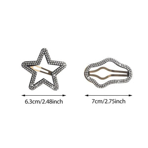 Barrettes de pinces à cheveux en strass (4 pièces)