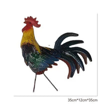 Charger l&#39;image dans la galerie, Coq de fer - détails étonnants et belles couleurs - art de la pelouse et du jardin