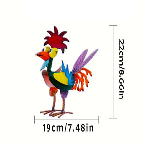 Statue drôle de coq de jardin