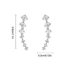 Charger l&#39;image dans la galerie, Clous d&#39;oreilles diamant sept étoiles