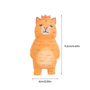 Ornement chaton sculpté en bois