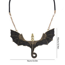 Charger l&#39;image dans la galerie, Collier Dragon Volant Ailé Noir