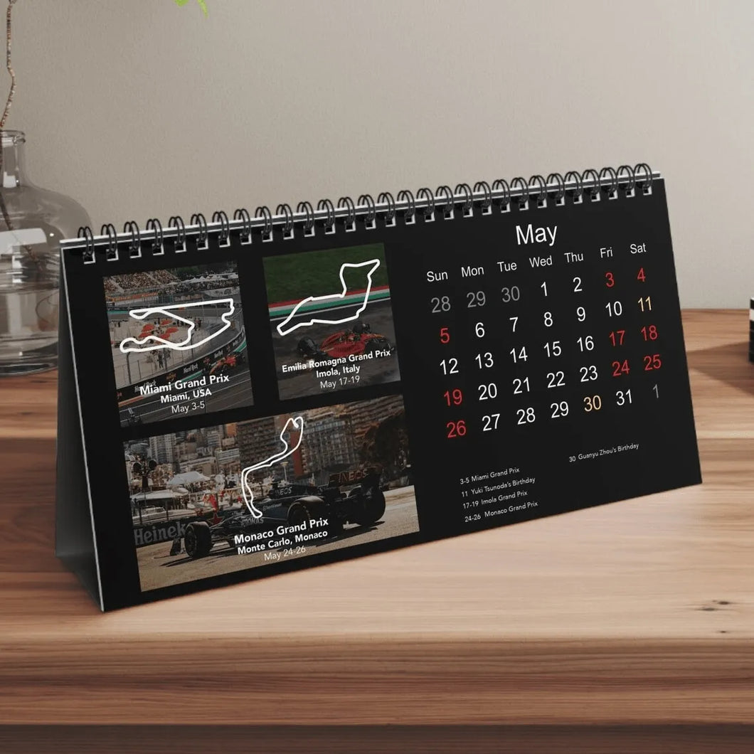 Le calendrier de bureau F1 2024
