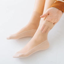 Charger l&#39;image dans la galerie, Chaussettes Soyeuses en Coton Anti-dérapant, 5 paires