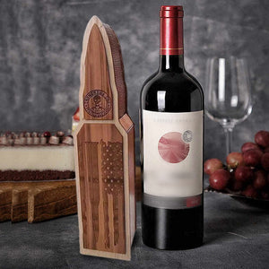 Coffret cadeau vin rouge en bois