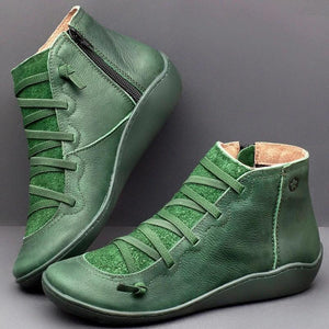 Ciaovie™ Bottines à Talons Plats Monochromes - ciaovie