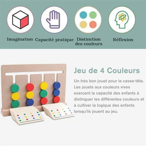 Jouet Éducatif en Bois à Quatre Couleurs - ciaovie