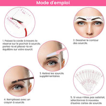 Charger l&#39;image dans la galerie, Kit de pochoirs à sourcils en silicone