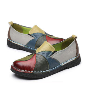 Ciaovie Casuel Confort Chaussures Plates en Cuir pour Femmes - ciaovie