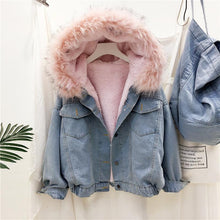 Charger l&#39;image dans la galerie, Veste en jean d&#39;hiver pour femmes - ciaovie