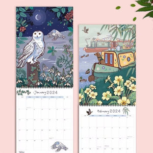 Calendrier mural des animaux 2024