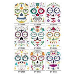 Halloween Farce Maquillage Tatouage Temporaire（10pcs）