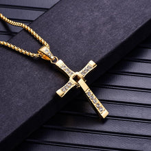 Charger l&#39;image dans la galerie, Collier Acier Titane Croix